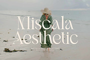 Miscala Aesthetic Serif Typeface, a Serif Font by Imoodev (Thumbnail 1 of 6)