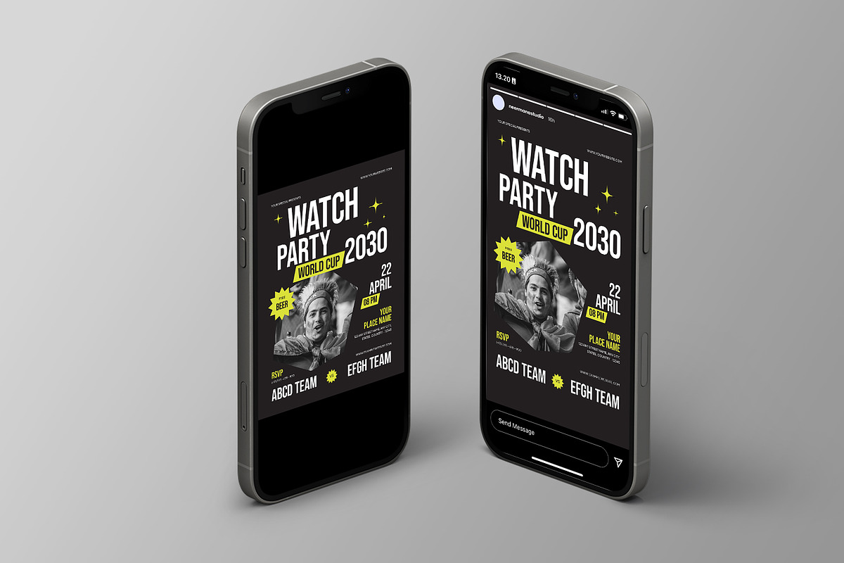 Black World Cup Match Flyer, a Flyer Template by Neermana (Photo 2 of 4)