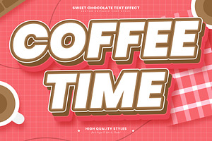 Coffee Time Editable Text Effect