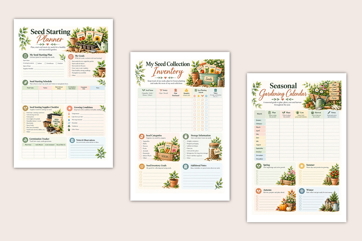 The Seed-to-Harvest Journal, a Stationery Template by Designmela01 (Photo 4 of 5)