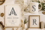 Baroque Monogram Alphabet & Floral, an Object Graphic by Papatongartist (Thumbnail 5 of 5)