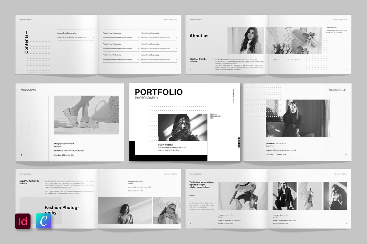 Photography Portfolio Template, a Brochure Template by ElvinPrint (Photo 1 of 10)