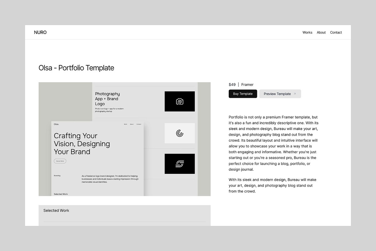 Nuro - Porfolio Framer Template, a React Template by PixaSquare (Photo 2 of 4)