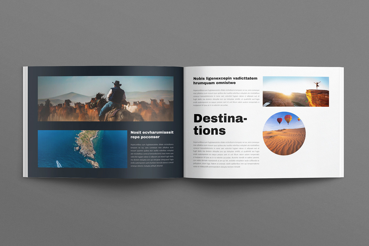 Travel Magazine Template Landscape, a Magazine Template by E-Type (Photo 4 of 7)