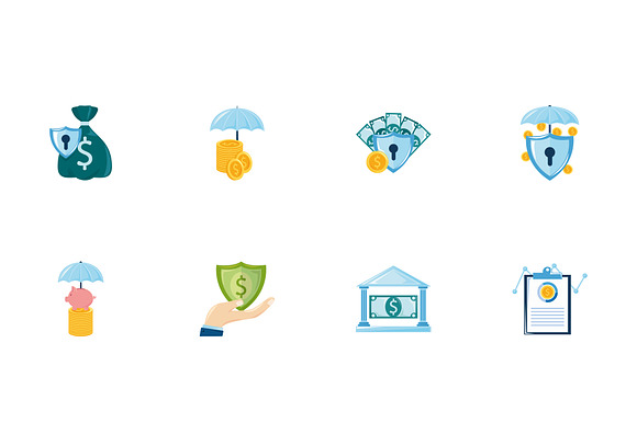 Money Security Icons Set preview 2