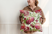 CHERRY POMEGRANATE Seamless Pattern, a Pattern Graphic by AYAKA Studio Co. (Thumbnail 6 of 10)