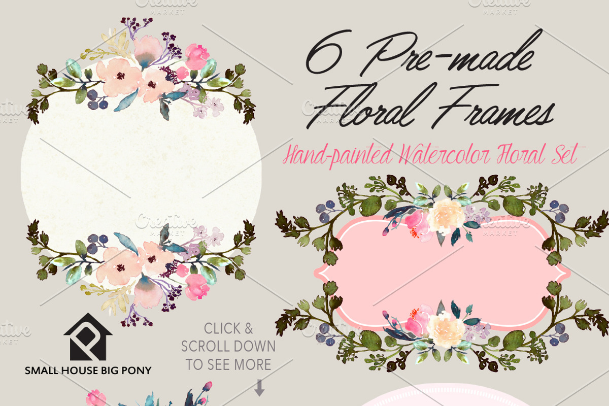 Corazon - Watercolor Floral Set, an Illustration by SmallHouseBigPony (Photo 6 of 12)