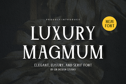 Luxury Magmum - Elegant & Serif Font, a Serif Font by QR Design Studio