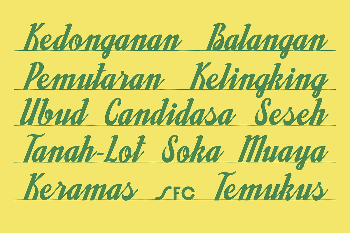 SFC West Paras - Script & Sans, a Script Font by Skilline Supply Co. (Photo 6 of 12)