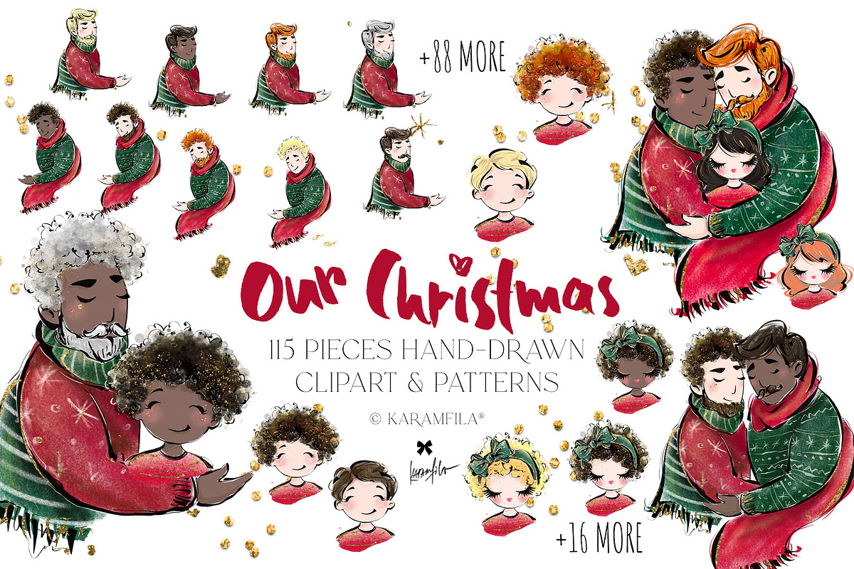 Christmas Dads Kids Family Creator, a Person Illustration by KaramfilaS (Photo 1 of 11)
