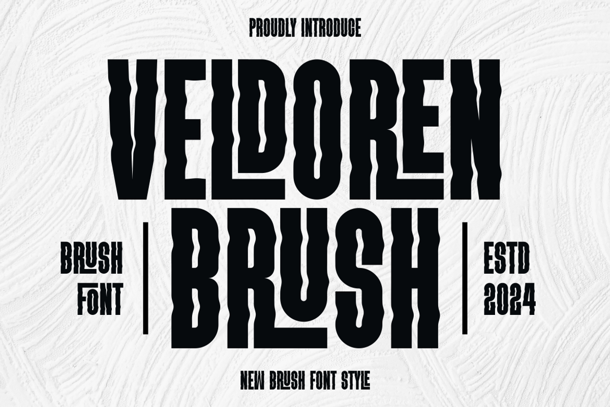 VELDOREN BRUSH - Modern Font, a Sans Serif Font by Viswal Studio (Photo 1 of 8)