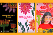 70s craft flower-embroidery&patterns, an Illustration by okchizh (Thumbnail 2 of 10)