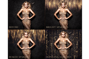 Gold Sparkle Background Overlays