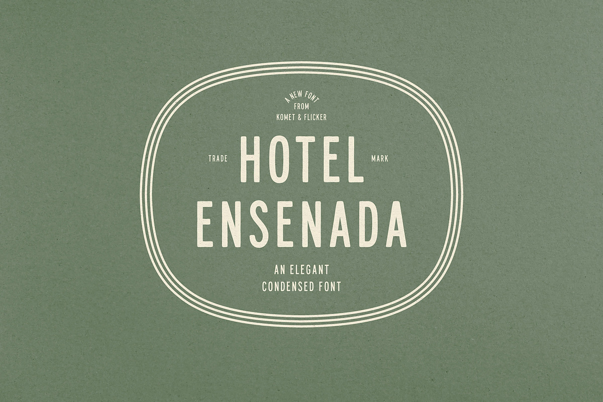 Hotel Ensenada, a Sans Serif Font by Komet & Flicker (Photo 1 of 15)