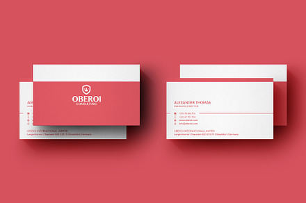 Red And White Business Card