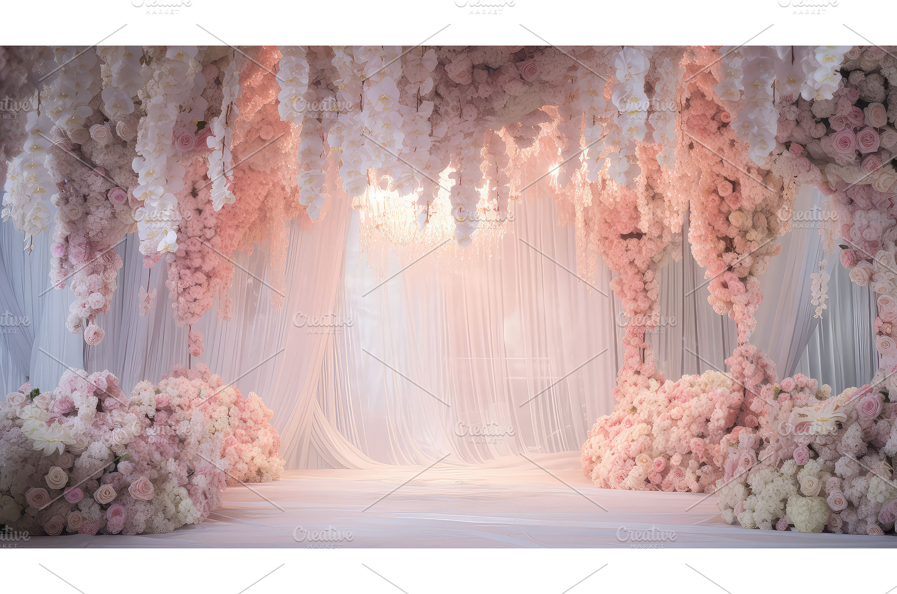bouquet wedding flower background ai, a Nature Photo by pikepicture