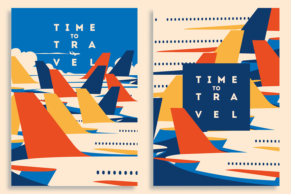 16 AirTravel Illustrations, a Decorative Illustration by Alexander Baidin (Photo 4 of 12)