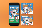 Blue Quirky Spring Music Flyer Set, a Flyer Template by graphicook (Thumbnail 3 of 3)
