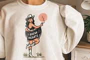 Retro Pin-Up Cowgirl Clipart Bundle, a Graphic by GlitterCraft (Thumbnail 10 of 61)