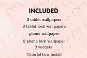 Sweet Peach iPad and iPhone Theme, a Wallpaper Graphic by BeeRubby (Thumbnail 8 of 8)