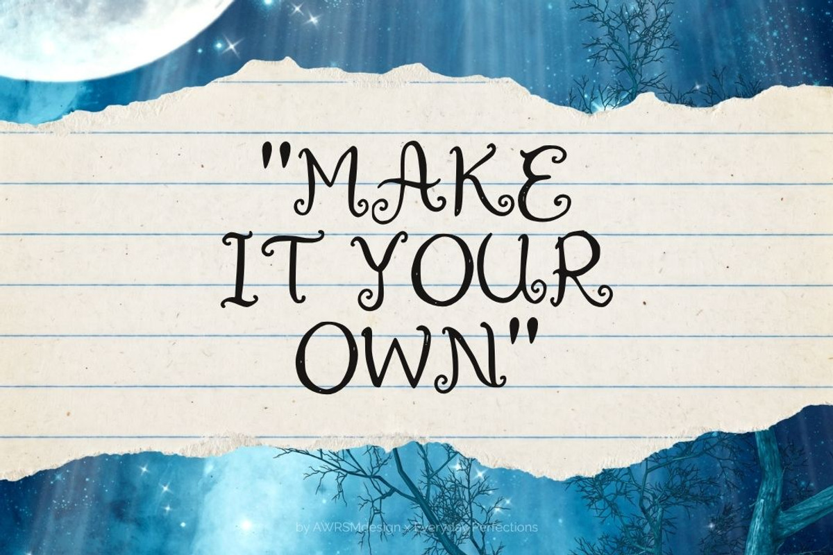 Abraca | A Fantasy Decorative Font, a Handwritten Font by Everyday Perfection (Photo 4 of 5)