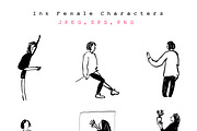 9 Ink Vectror Girls, a Graphic by Olga Bonitas (Thumbnail 4 of 5)