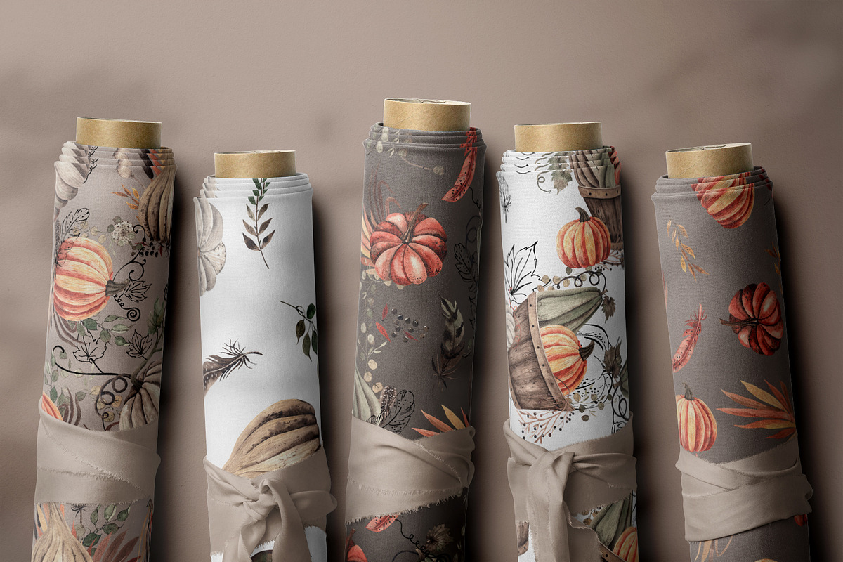 Watercolor Autumn Pumpkins, an Object Graphic by Ana-Sakuta (Photo 15 of 18)