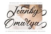 Jeanby Omarya, a Script Font by Rishsketch (Thumbnail 1 of 13)