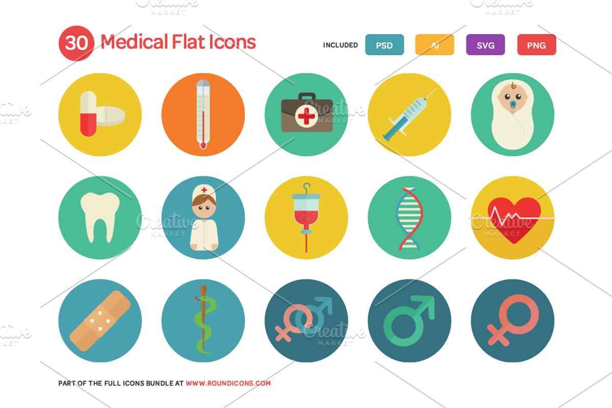 Medical Flat Icons Set, an Icon by Vectopus.com (Photo 2 of 4)