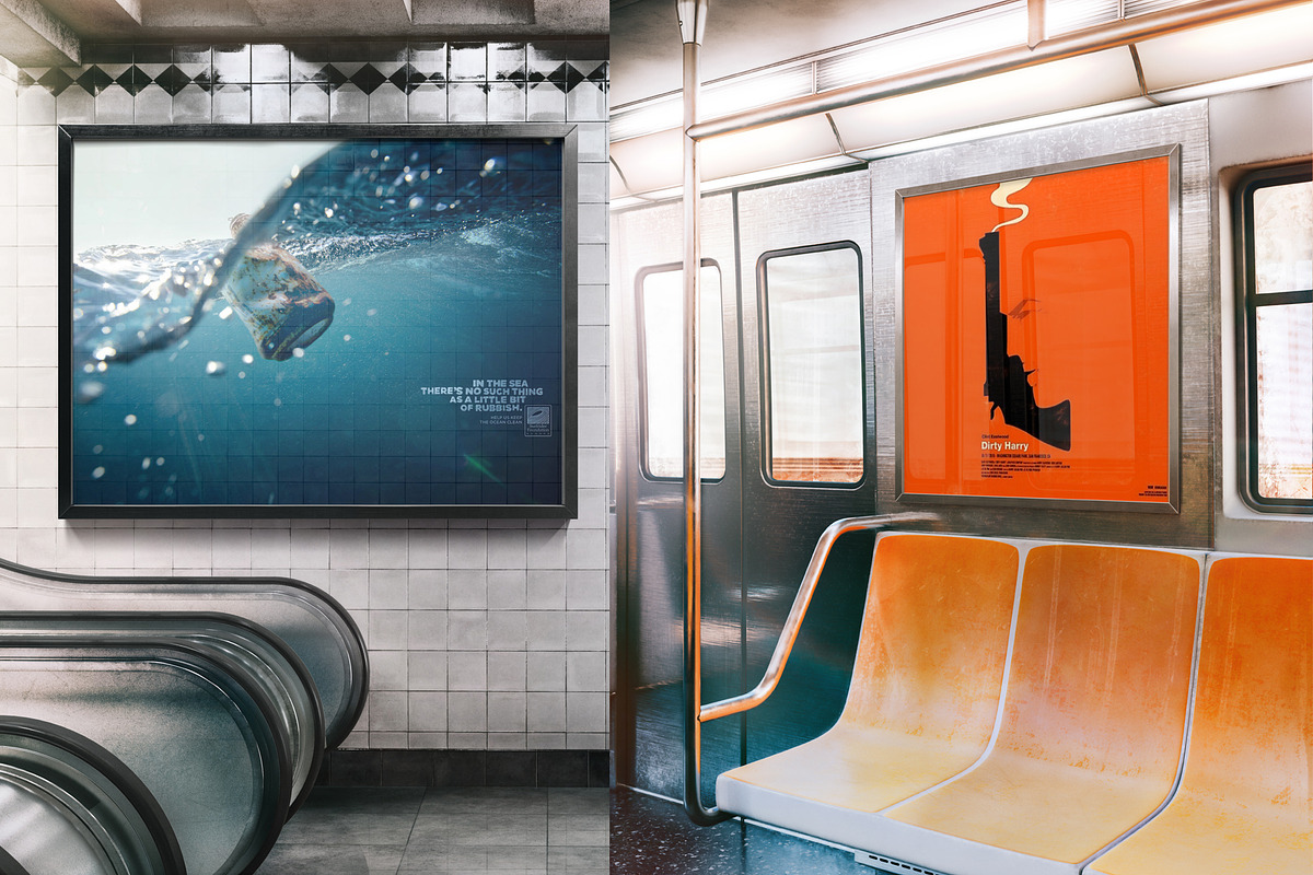 Ultimate subway NYC mockup bundle, a Print Template by As Good As Possible (Photo 19 of 21)
