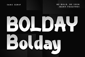 Bolday, a Sans Serif Font by Letterara