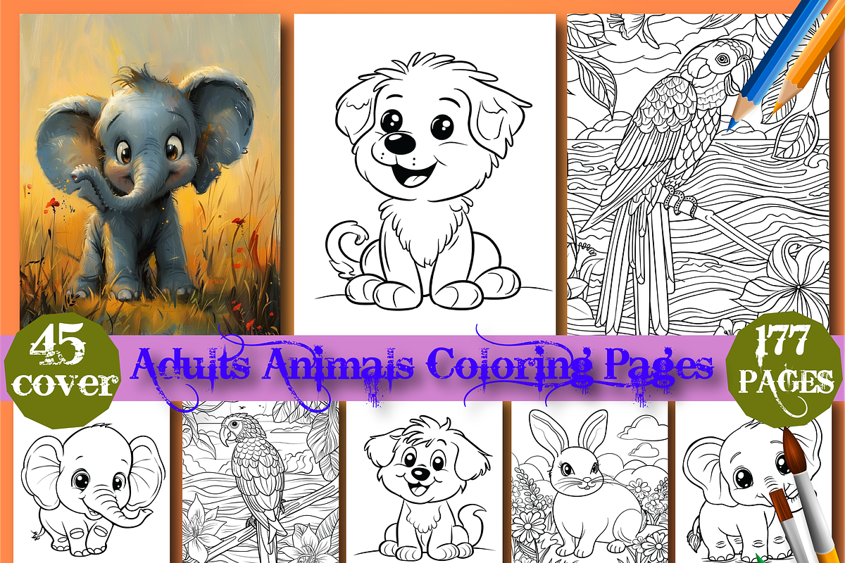 Adults Animal Coloring  Book for kid, an Animal Illustration by Design Home (Photo 1 of 7)