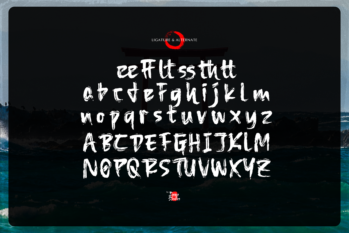Uminari | Japanese Solid Brush, a Handwritten Font by Denustudios (Photo 11 of 12)