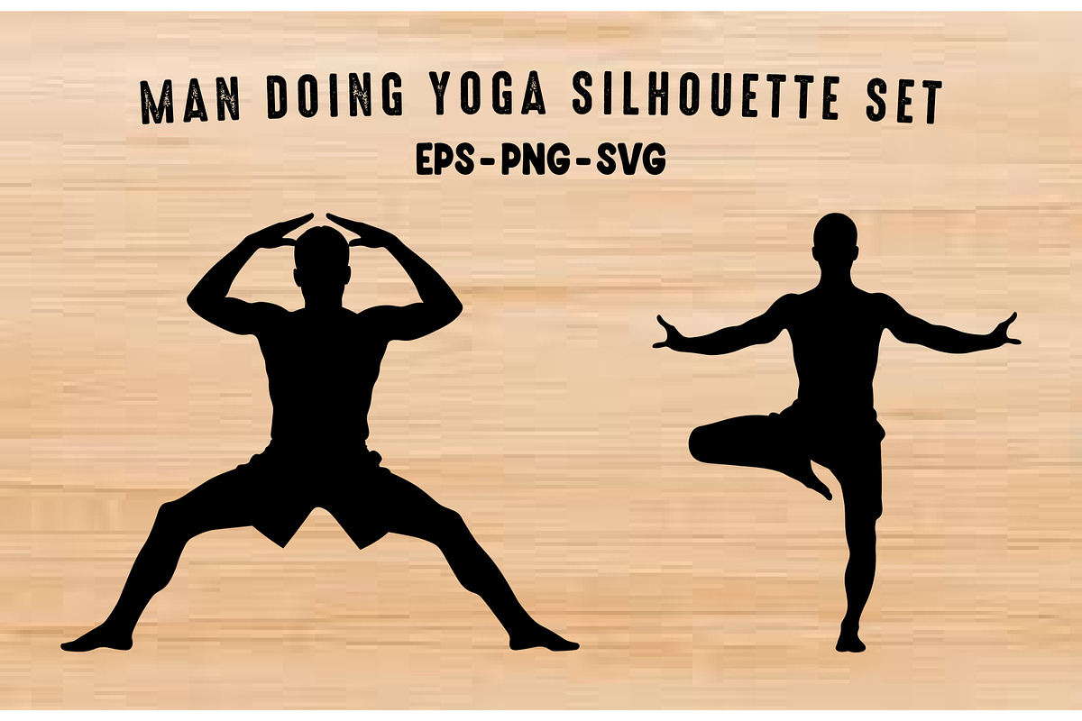Man Yoga Vector Silhouette PNG, a Healthcare Illustration by Gfx Expert Team (Photo 1 of 3)