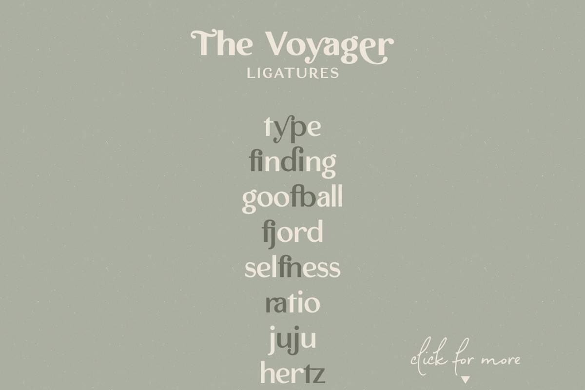 The Voyager ligature font, a Sans Serif Font by Ana's Fonts (Photo 9 of 12)