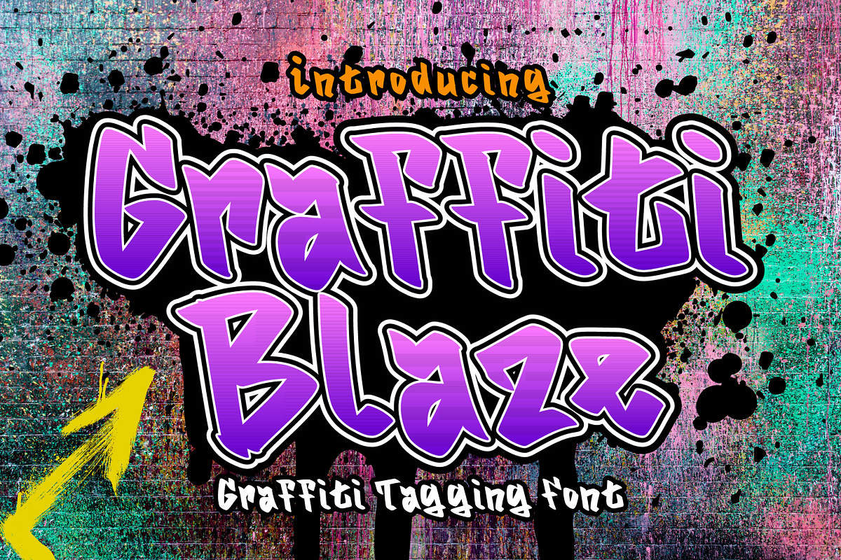Graffitti Blaze - graffiti tagging, a Handwritten Font by Brown Cupple (Photo 1 of 6)