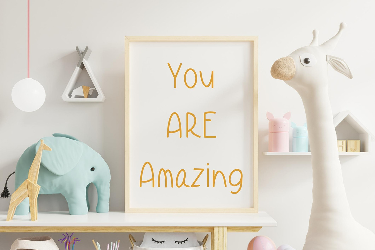 Happy child -  A Handwritten font, a Handwritten Font by Sk designs (Photo 4 of 7)