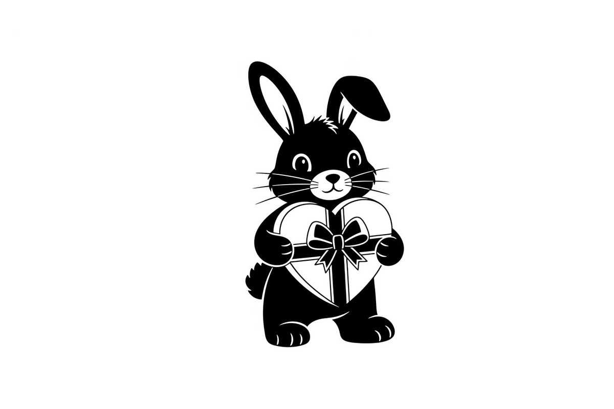 Cute Bunny Love Silhouette Icons, an Illustration by Creativeshirt (Photo 9 of 51)