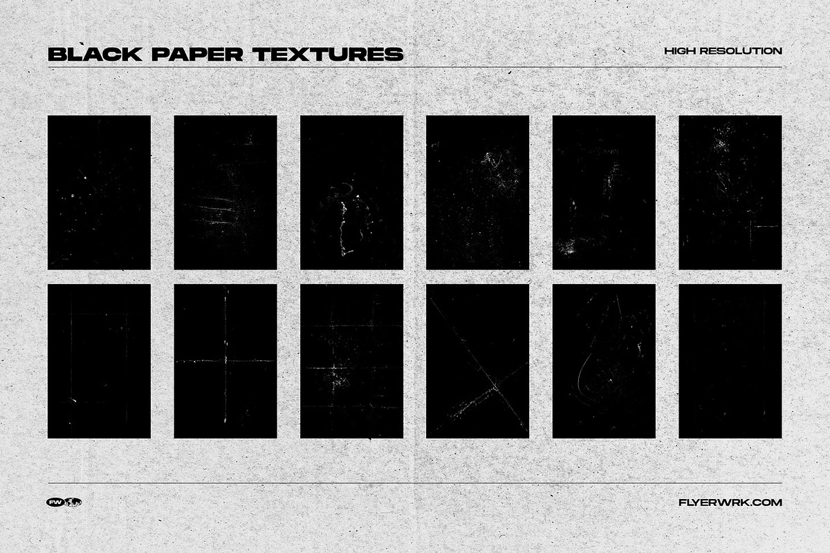 Schwrz - 100 Dirty Paper Textures, a Texture Graphic by FLYERWRK (Photo 6 of 16)