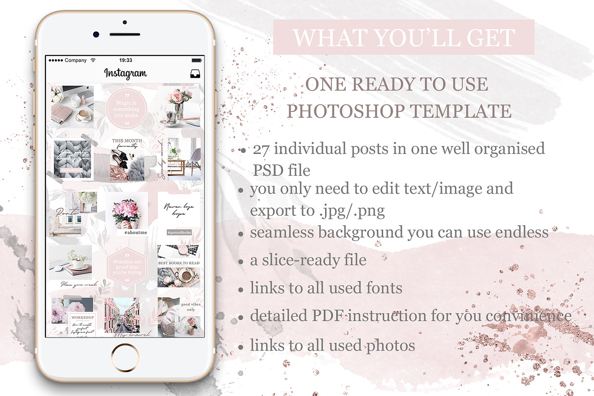 Instagram Posts Seamless Template, a Social Media Template by Bang Bang Bureau (Photo 7 of 9)