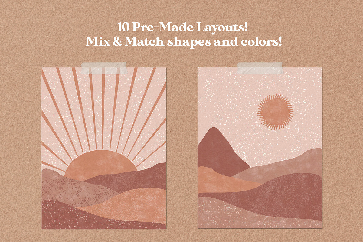 Boho Landscape Art Creator Photoshop, a Texture Illustration by The Gypsy Goddess (Photo 2 of 13)
