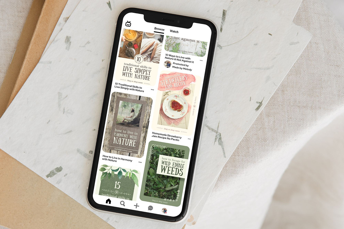 Sage Boho Pinterest Canva Templates, a Social Media Template by Made by Melody (Photo 7 of 7)