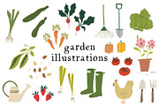 Garden Illustrations, a Food Illustration by Olive & Lu Paper (Thumbnail 1 of 3)