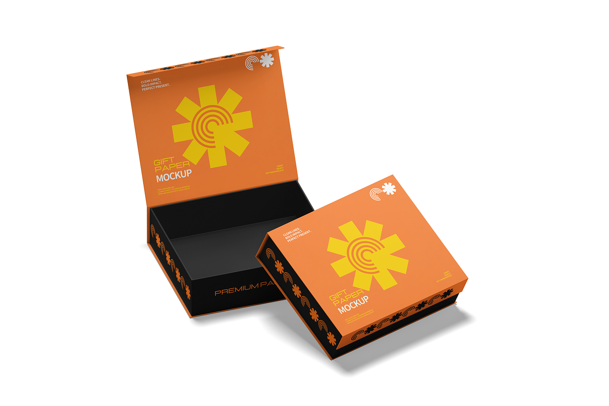 Gift Paper Box Mockup, a Packaging Mockup by DSNA Mockup (Photo 4 of 5)