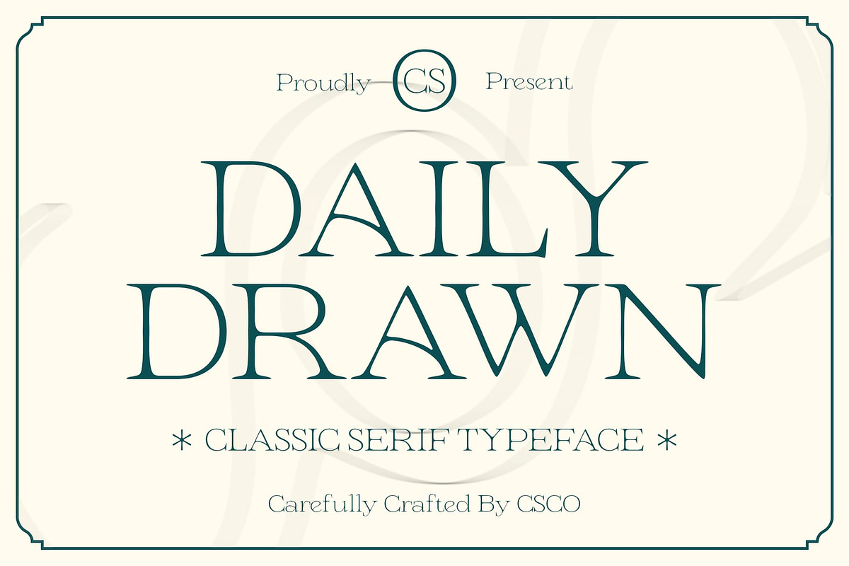 CS Daily Drawn, a Serif Font by Craft Supply Co. (Photo 1 of 8)