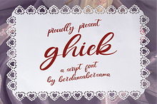 Ghiek a Script Font