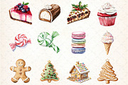 Sweet Christmas Clipart Bundle PNG, an Illustration by DreamCafeArt (Thumbnail 3 of 5)