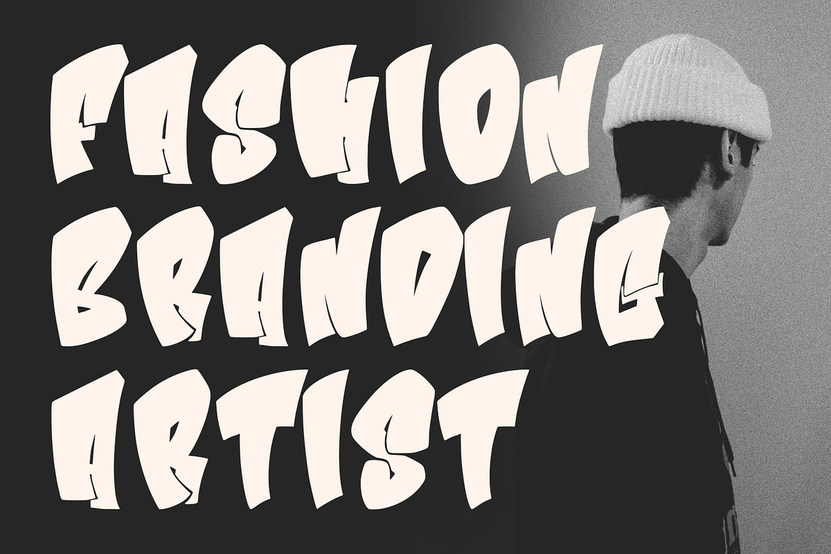 Qitrezz Graffiti Display Font, a Handwritten Font by Maulana Creative (Photo 7 of 7)