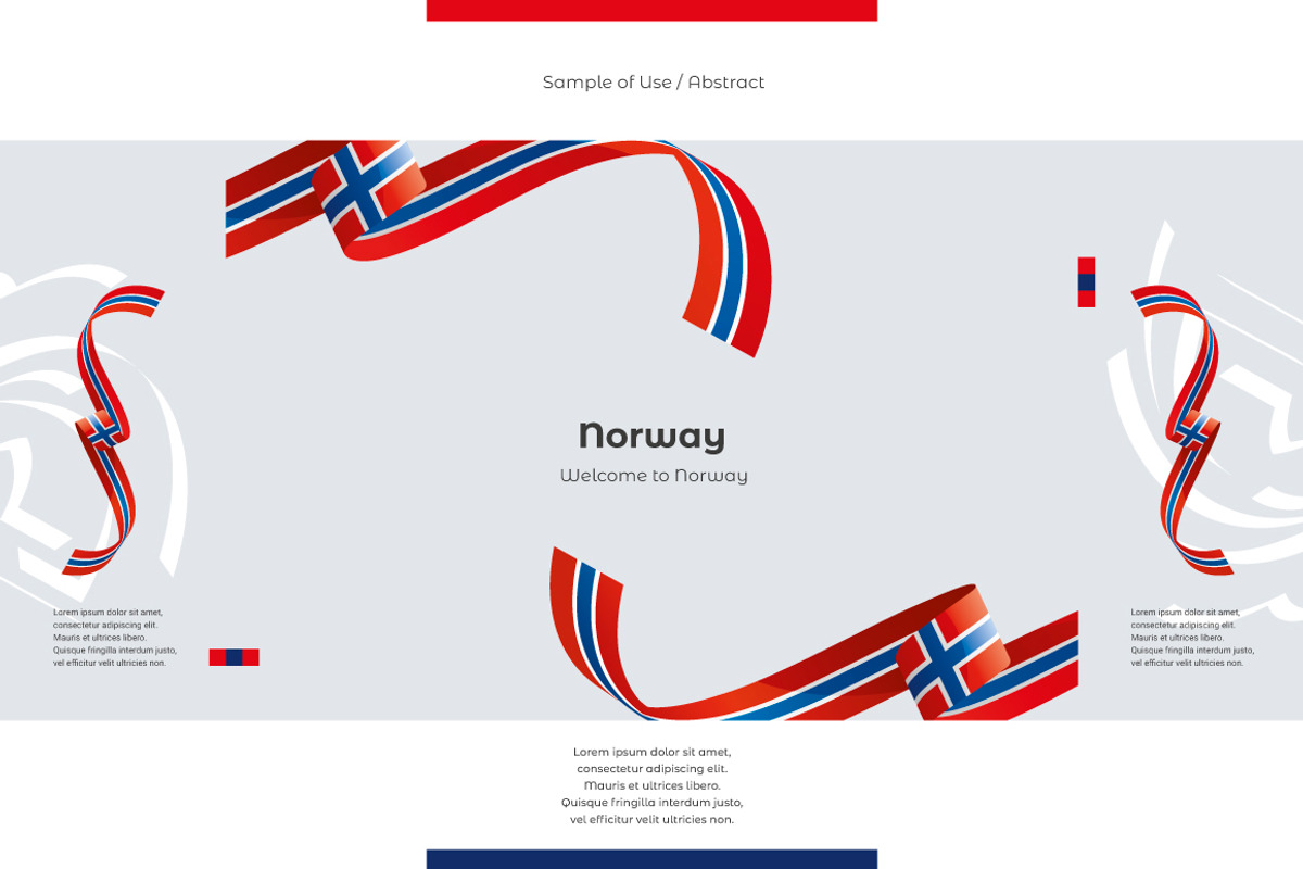 Norway flag ribbon vector, a Templates & Theme by Simbos (Photo 9 of 9)