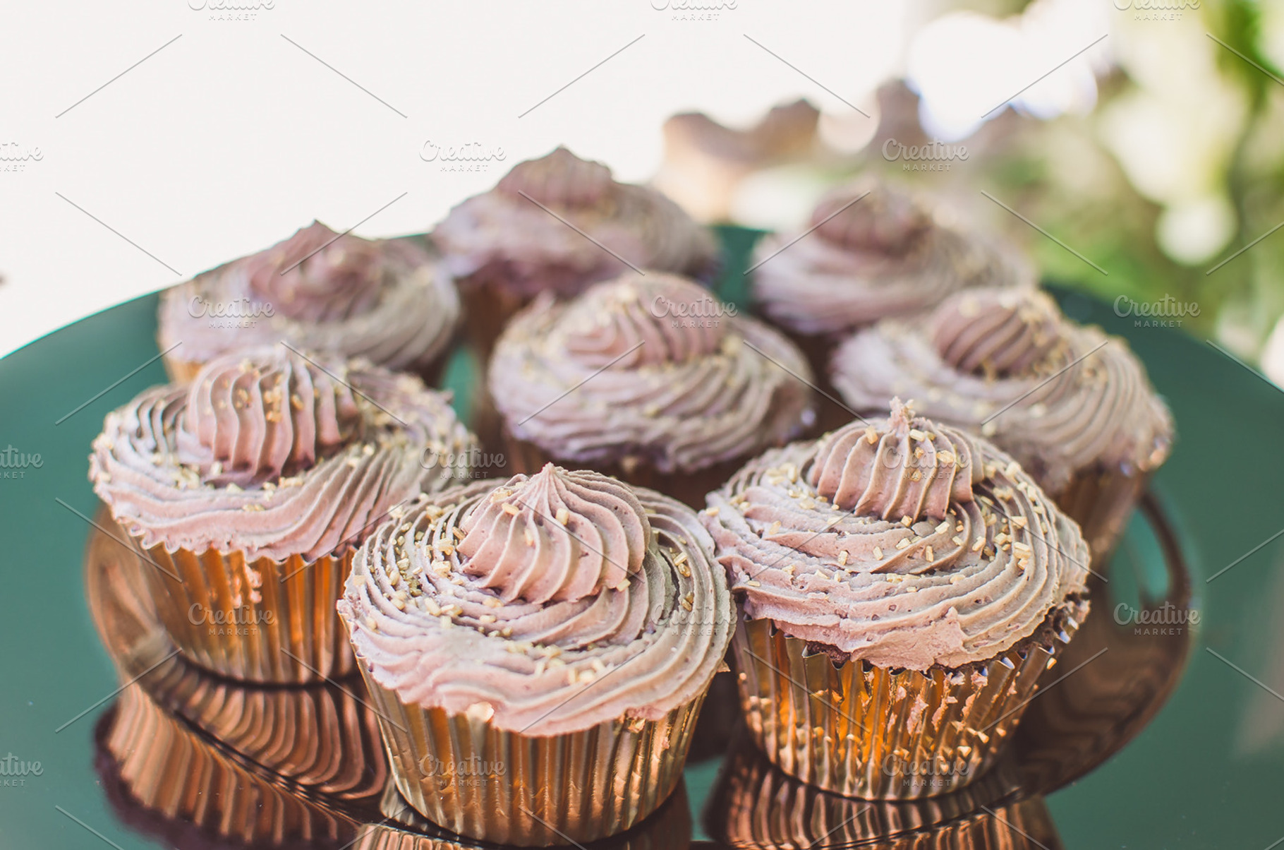 Cupcakes with Gold Foil, a Food & Drink Photo by Frizz Studio